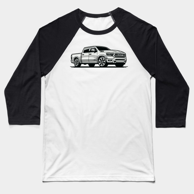 Dodge Ram 1500 Baseball T-Shirt by Vehicles-Art